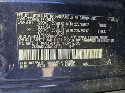 2022 Toyota RAV4 Hybrid XLE