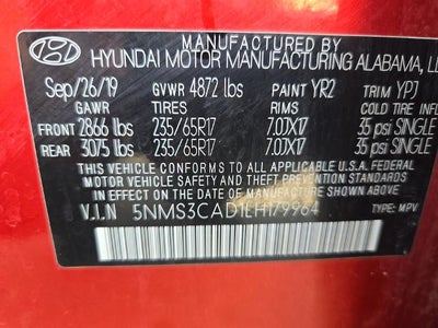 2020 Hyundai Santa Fe SEL